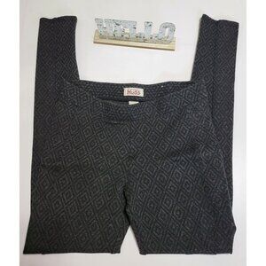 Mudd‎ Gray Diamond Pattern Ponte Leggings Pants Women S Everyday Active Wear